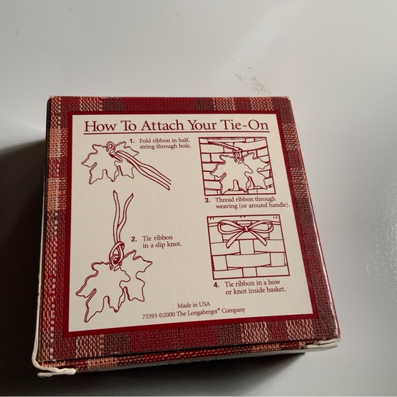 NIB ~ Longaberger Metal Double Leaf Tie-On  Autum Fall.  Item #73393 - Picture 5 of 6